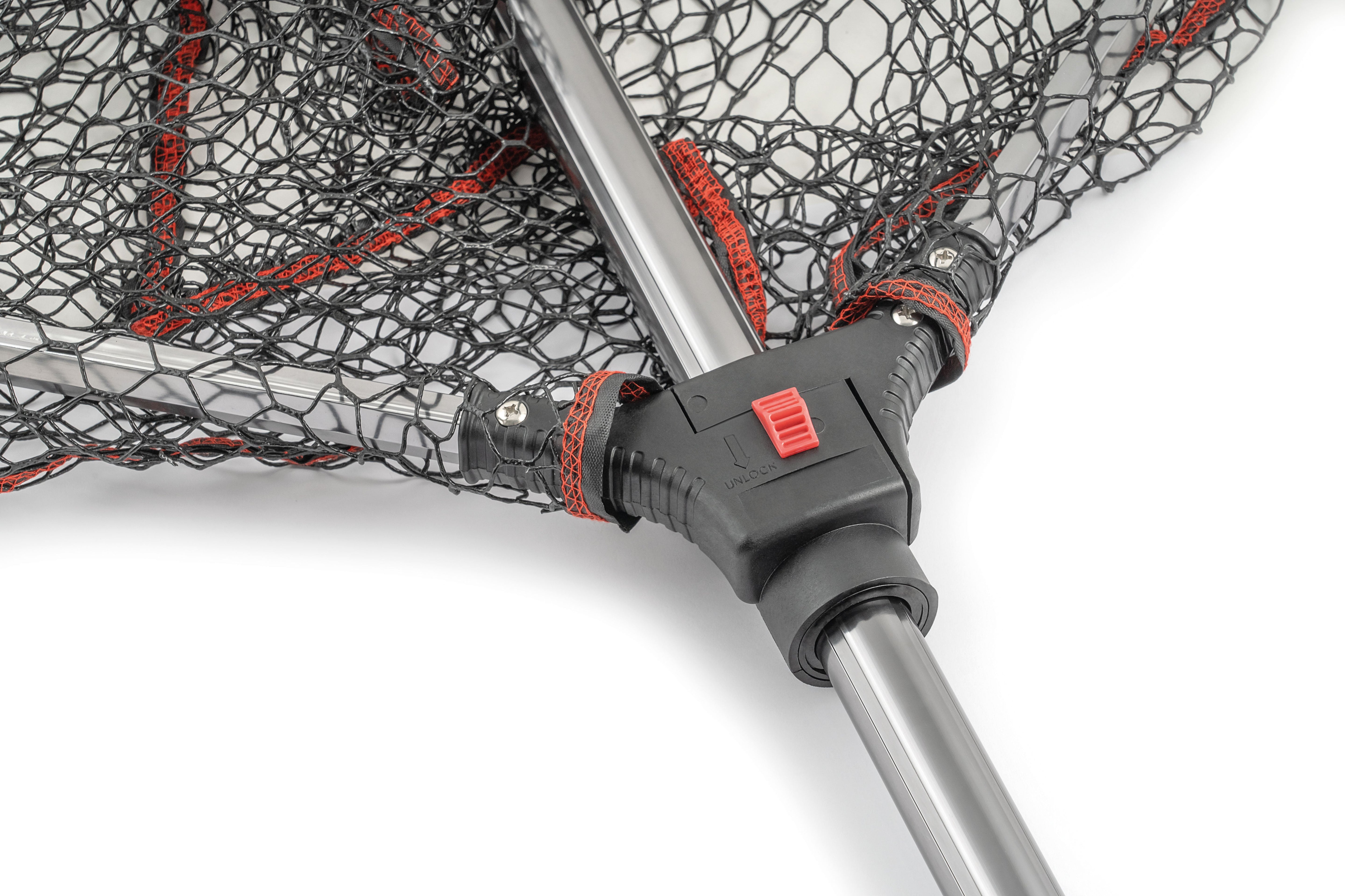 RAPTURE TOUGH RUBBER Kescher mit gummiertem Netz, Aluminiumrahmen und rutschfestem Griff