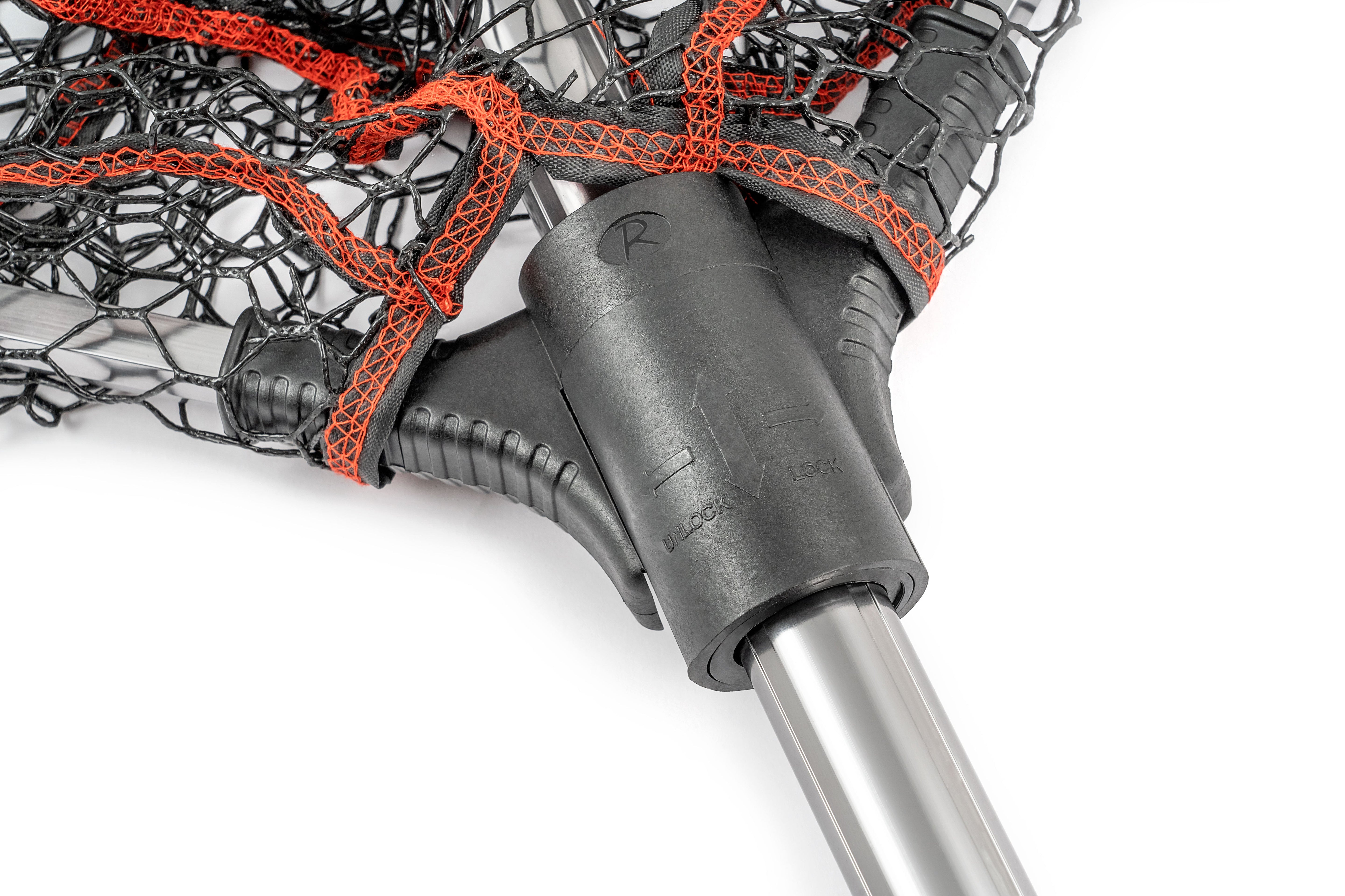 RAPTURE TOUGH RUBBER Kescher mit gummiertem Netz, Aluminiumrahmen und rutschfestem Griff