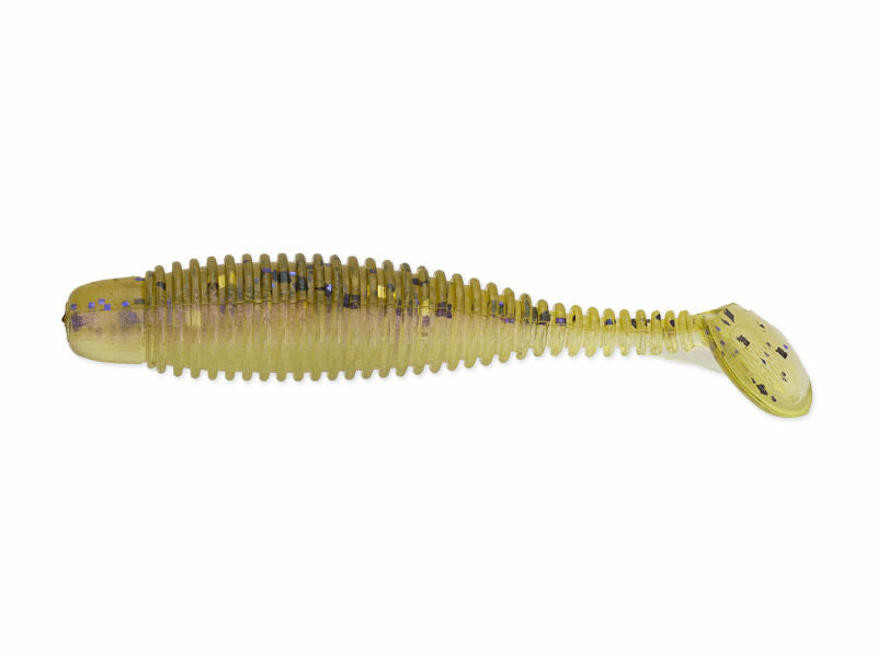 Lunker City Grubster ist ein gerippter Gummifisch mit Schaufelschwanz