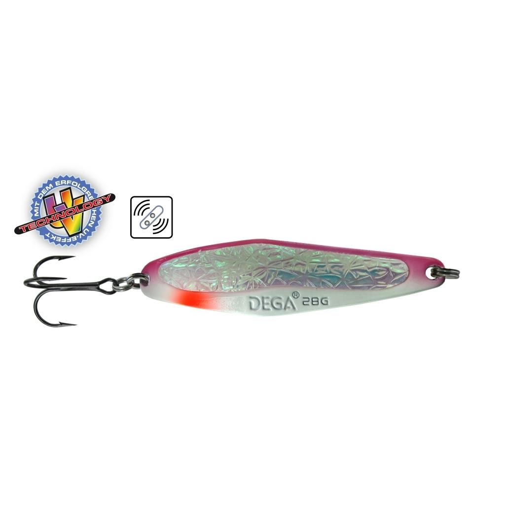 Meeresköder Seatrout II aus Zink mit integrierter Rassel und leuchtender Folie.