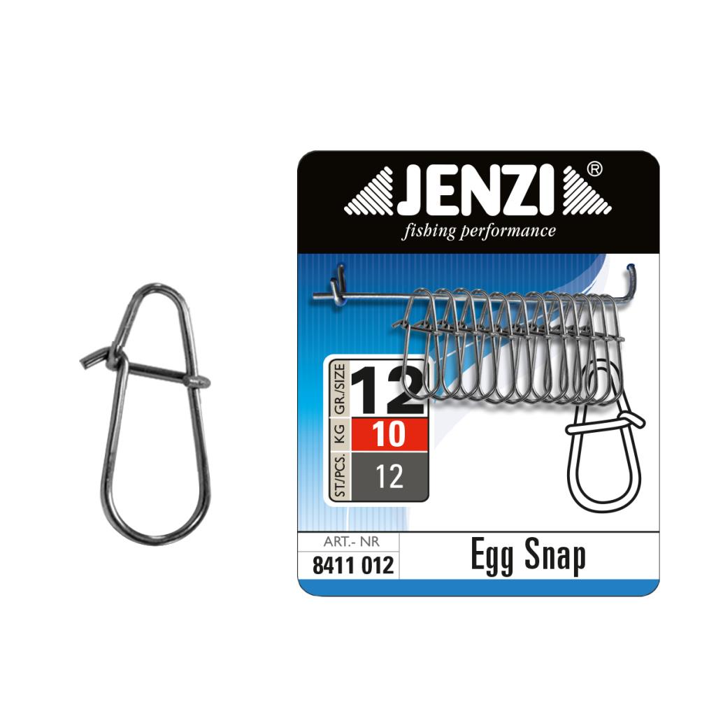 Egg-Snap / Fastlock-Snap in Black-Nickel mit ovaler Form für hohe Köderbeweglichkeit