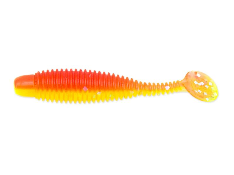 Lunker City Grubster ist ein gerippter Gummifisch mit Schaufelschwanz