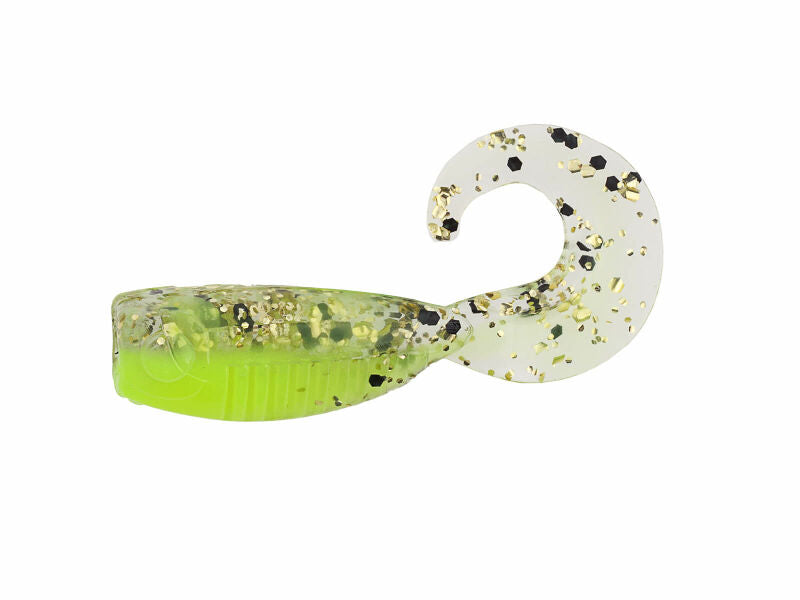 Z-Man Guppy GrubZ Gummiköder mit geripptem Körper und gewelltem Sichelschwanz für lebhafte Köderführung