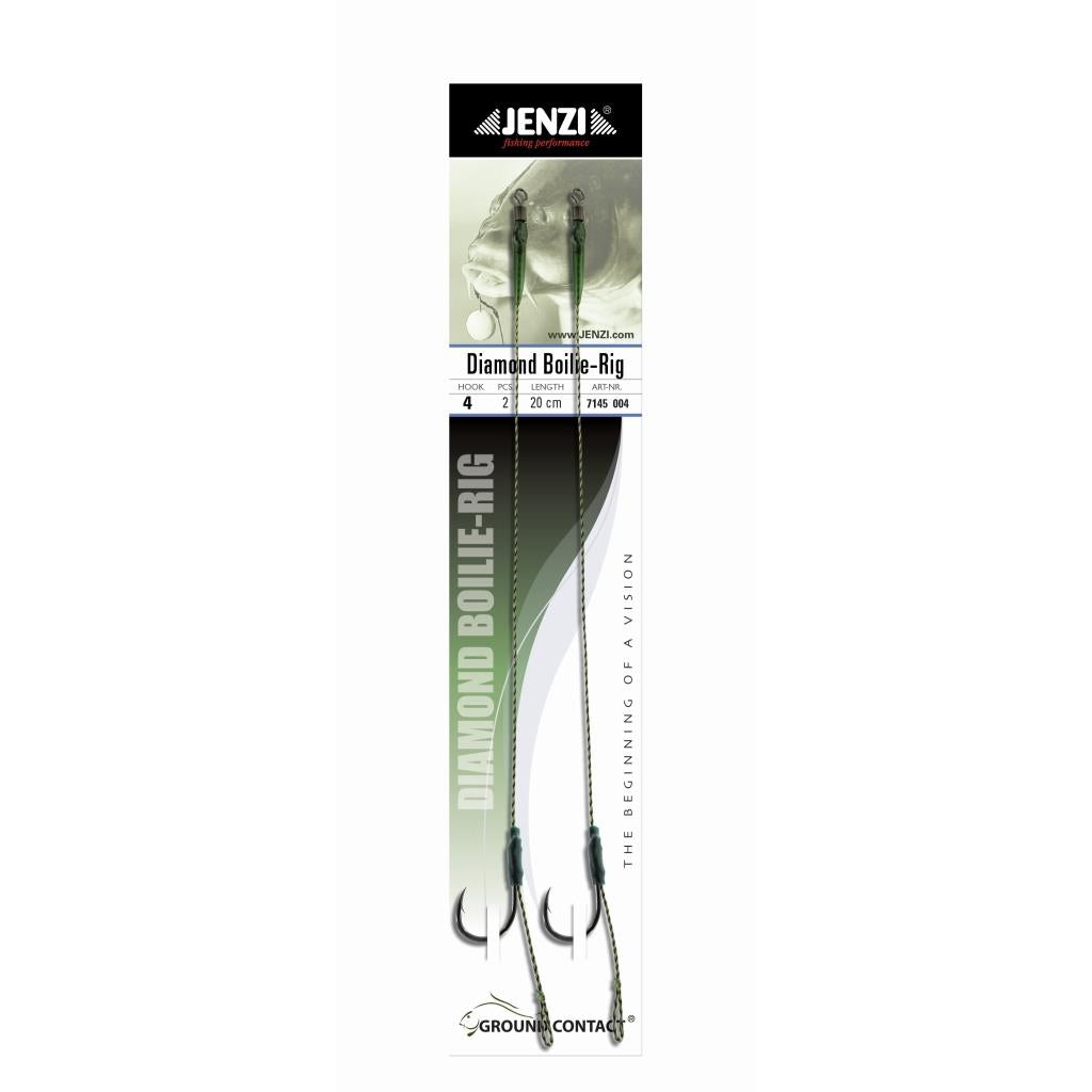 Classic Diamond Boilie Rig mit Teflon-beschichtetem Haken und geflochtenem Vorfach von REVIER91