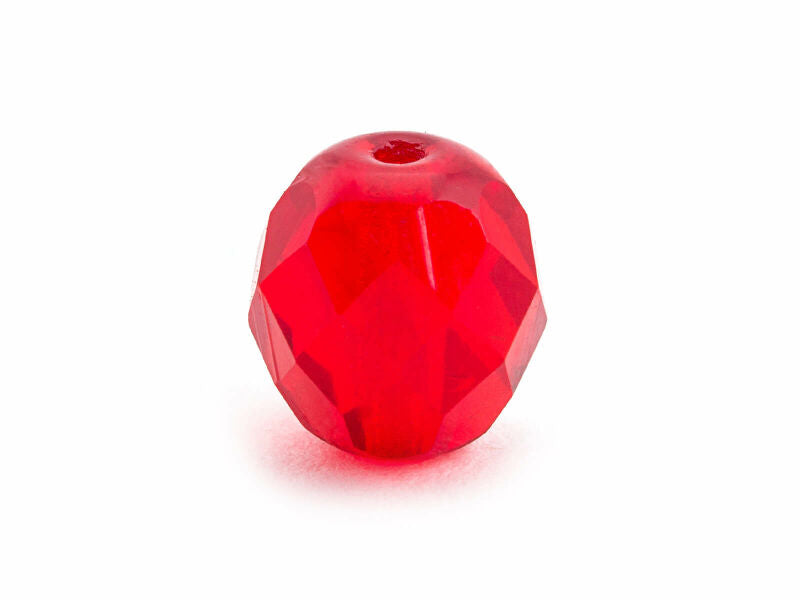 Camo Glasperlen 8 mm in Ruby mit Facettenschliff für Angelmontagen