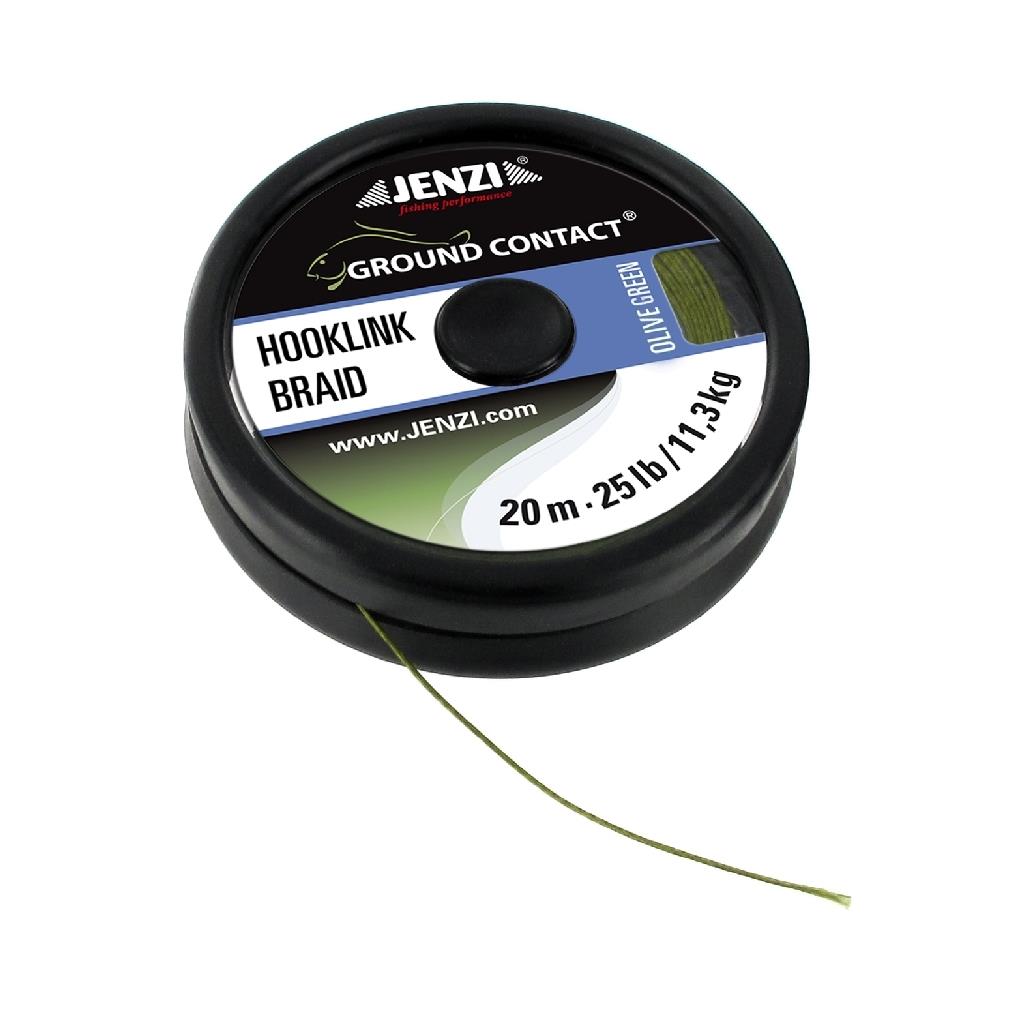 Olivgrünes Hooklink Braid Vorfachmaterial auf Spule für Karpfenrigs