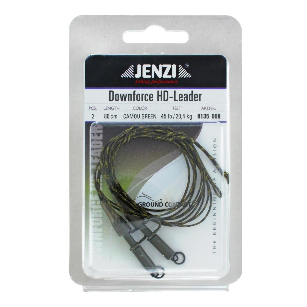 Downforce HD-Leader Camou-Green Vorfachspule für Raubfischangeln in Tarnfarbe