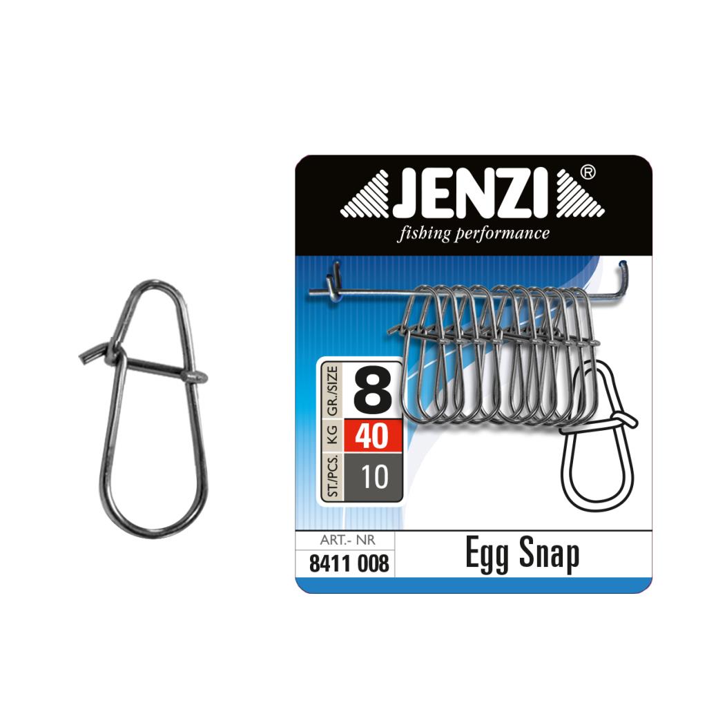 Egg-Snap / Fastlock-Snap in Black-Nickel mit ovaler Form für hohe Köderbeweglichkeit