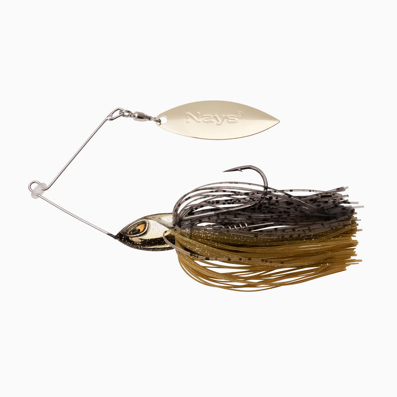NAYS MZ RNNR Spinnerbait mit krautfreiem Design und starken Vibrationen.
