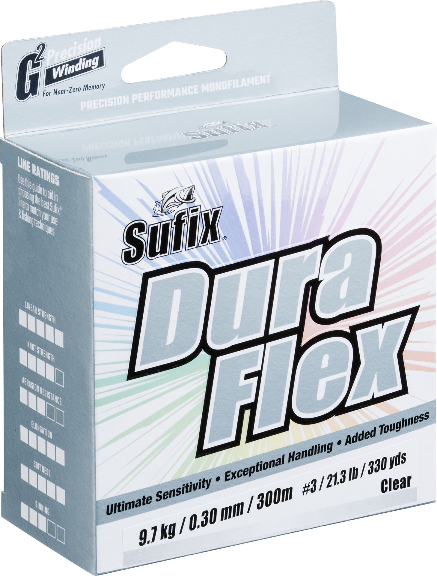 Duraflex von Sufix – hochwertige Angelschnur für präzise Anwendungen am Wasser.