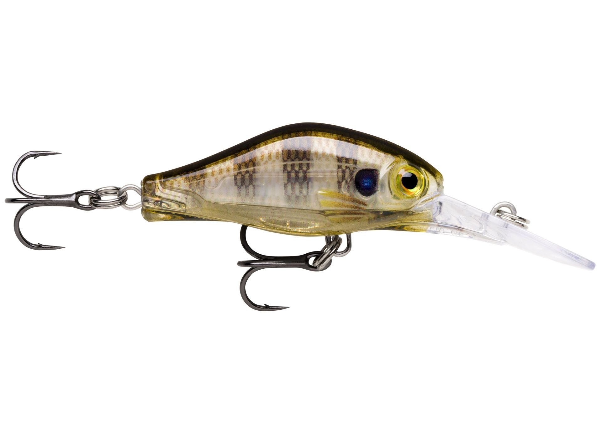 Rapala Shadow Rap Fat Jack Hardbait in Farbe GGIU, ideal für Stop-and-Go-Techniken und klares Wasser.