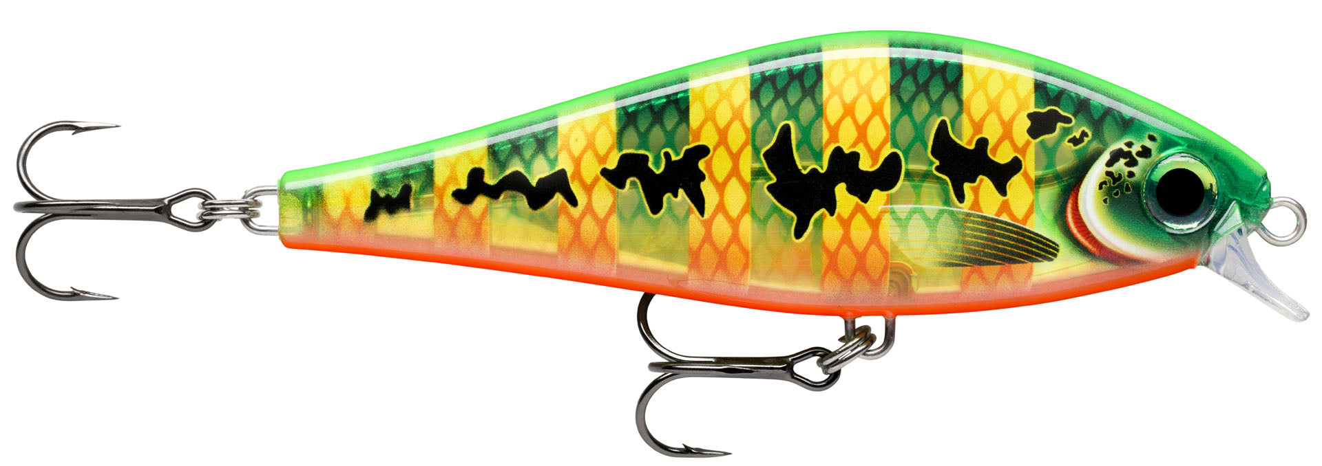 Rapala Super Shadow Rap Jerkbait in Farbe PCK HD, mit detailreichem Dekor und S-Kurvenlauf, ideal für Hecht und Zander.