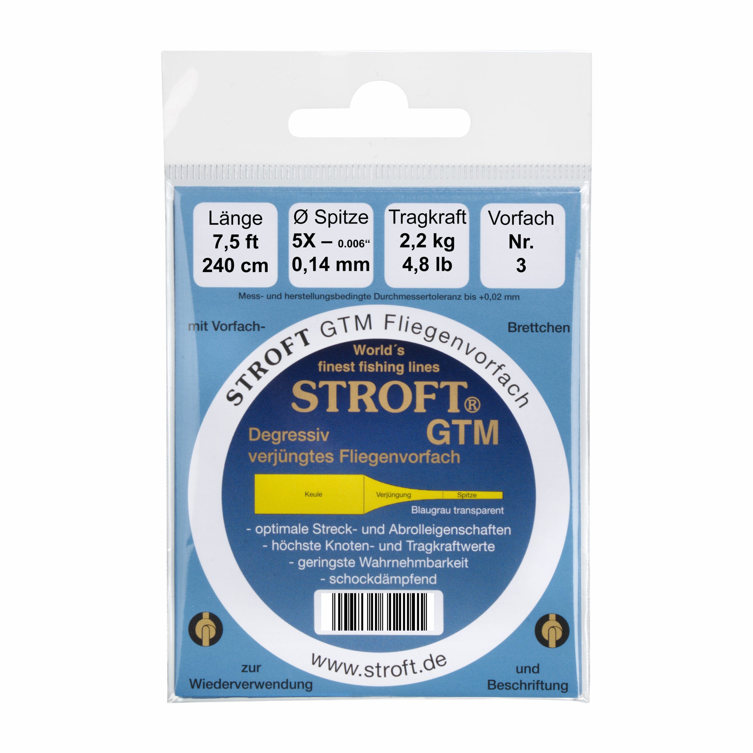 STROFT konisches Fliegenvorfach – Typ 3