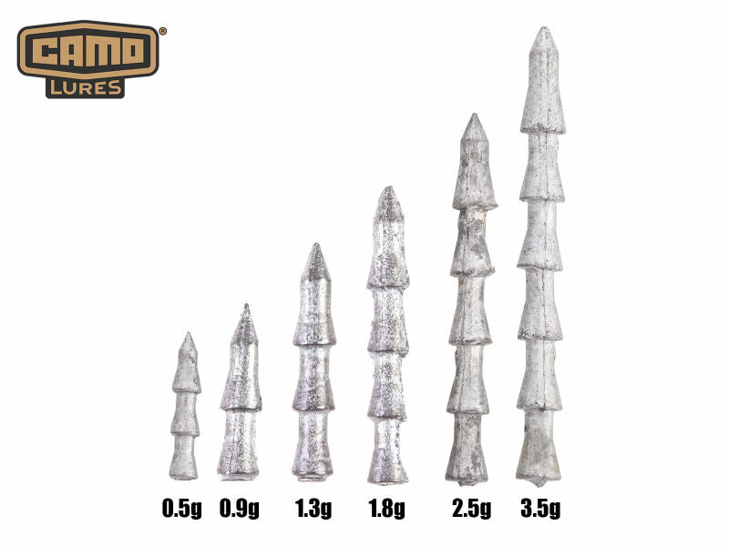 CAMO Insert Weights als Zusatzgewicht für Softbaits beim Raubfischangeln